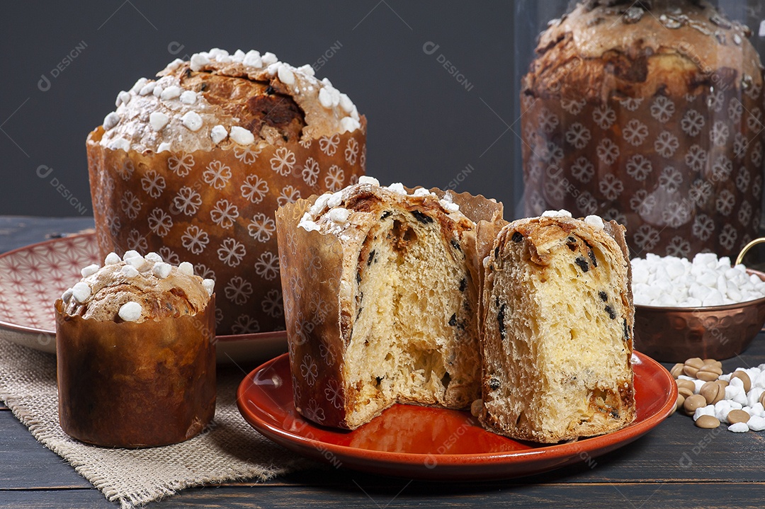 Delicioso panetone caseiro com fermentação natural