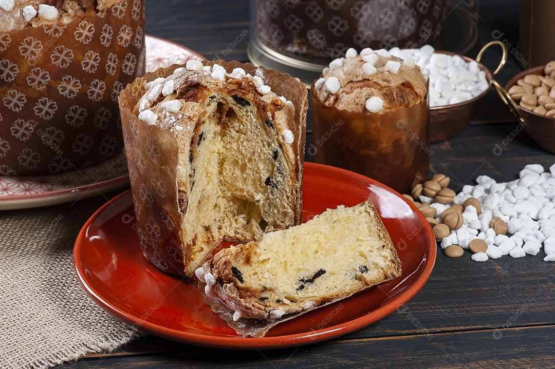 Delicioso panetone caseiro com fermentação natural