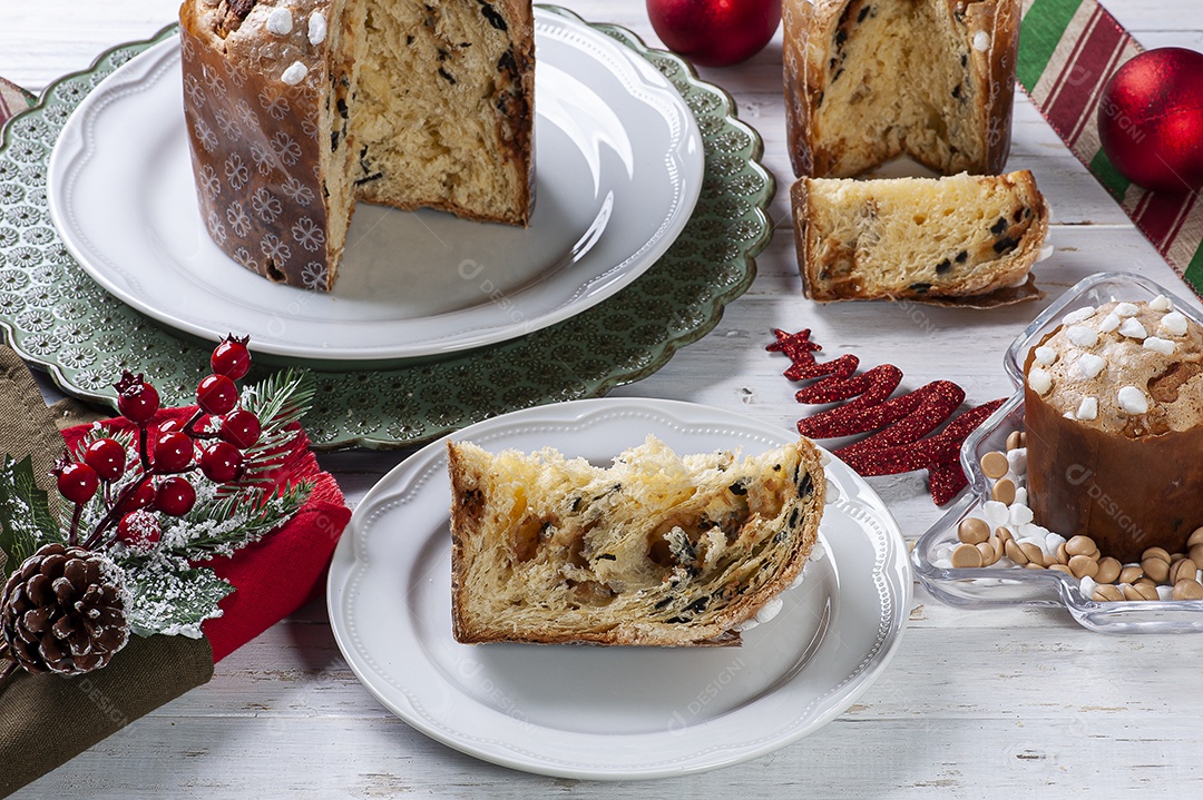 Panetone artesanal de fermentação natural, com chocolate