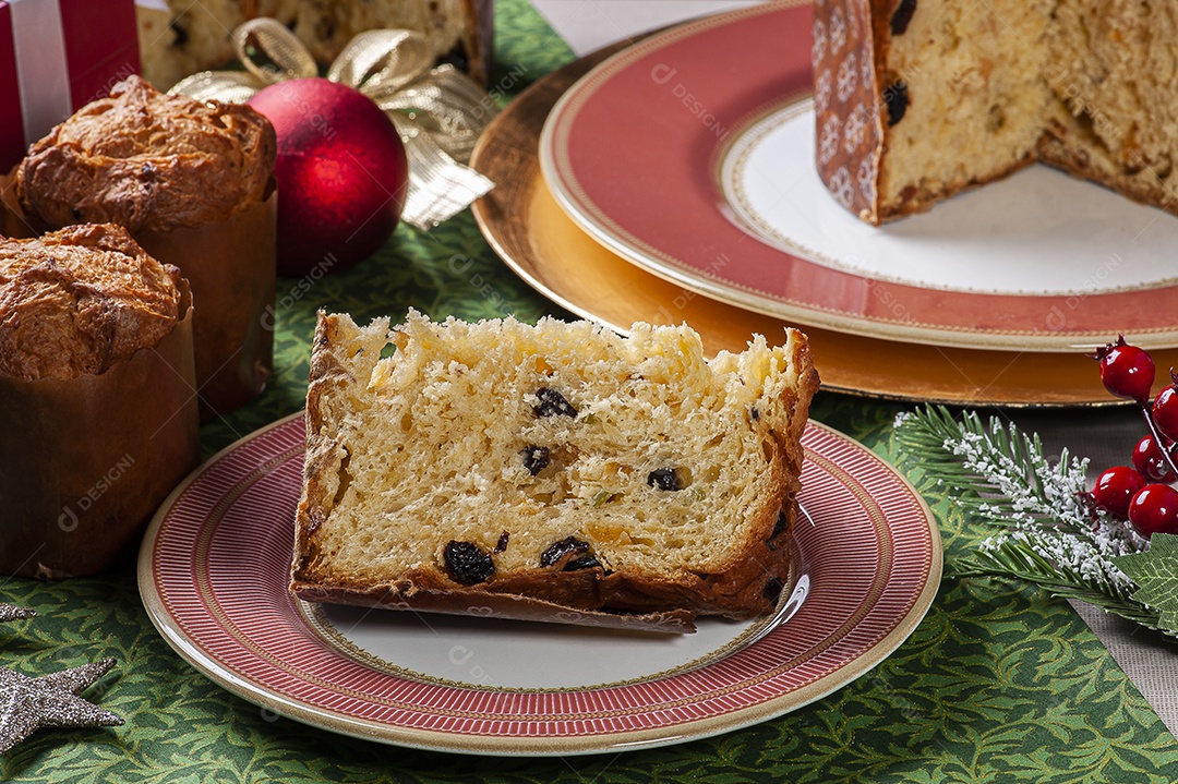 Panetone artesanal de fermentação natural, com chocolate