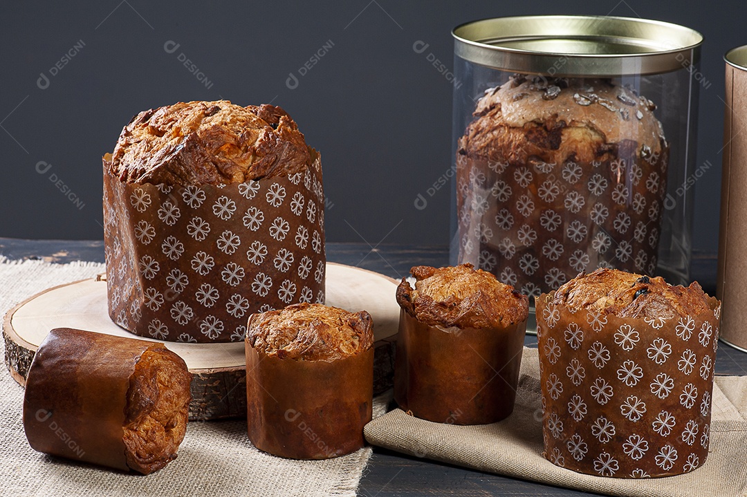 Delicioso panetone caseiro com fermentação natural e frutas secas