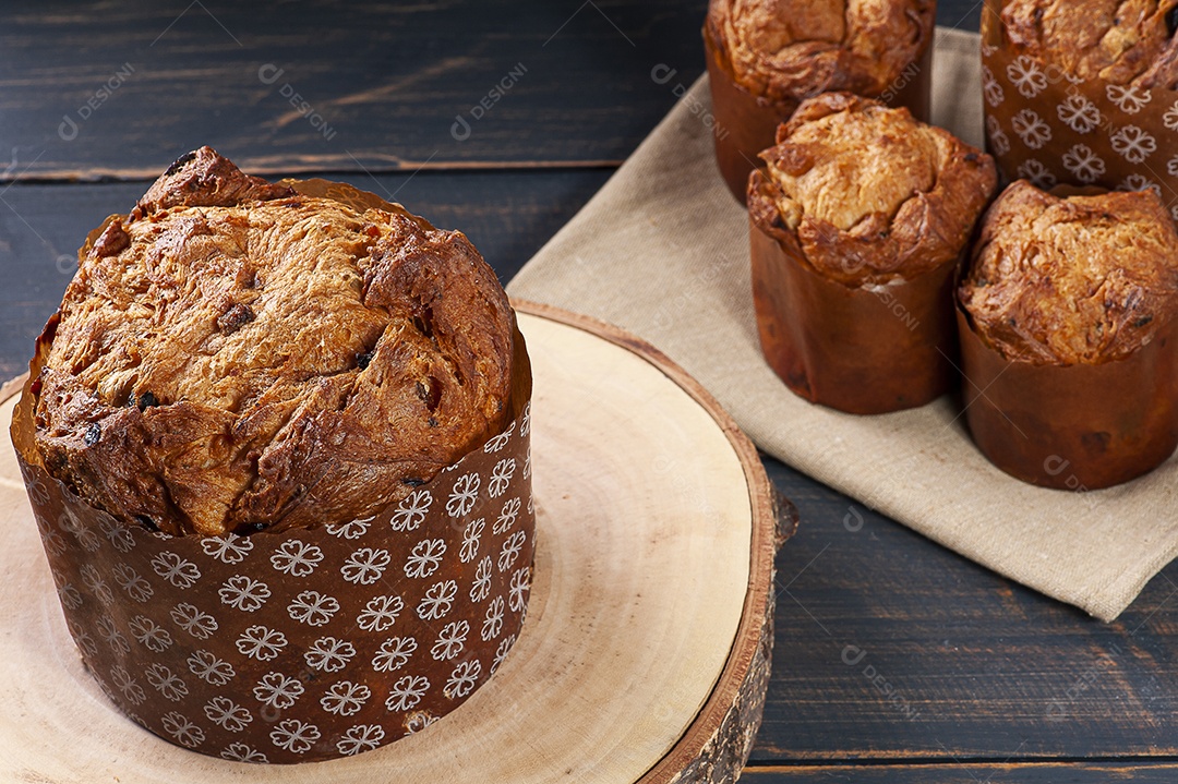 Delicioso panetone caseiro com fermentação natural e frutas secas