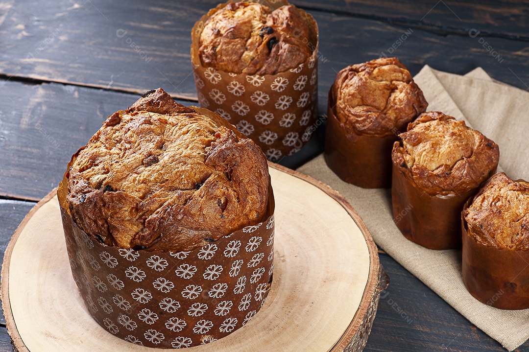 Delicioso panetone caseiro com fermentação natural e frutas secas