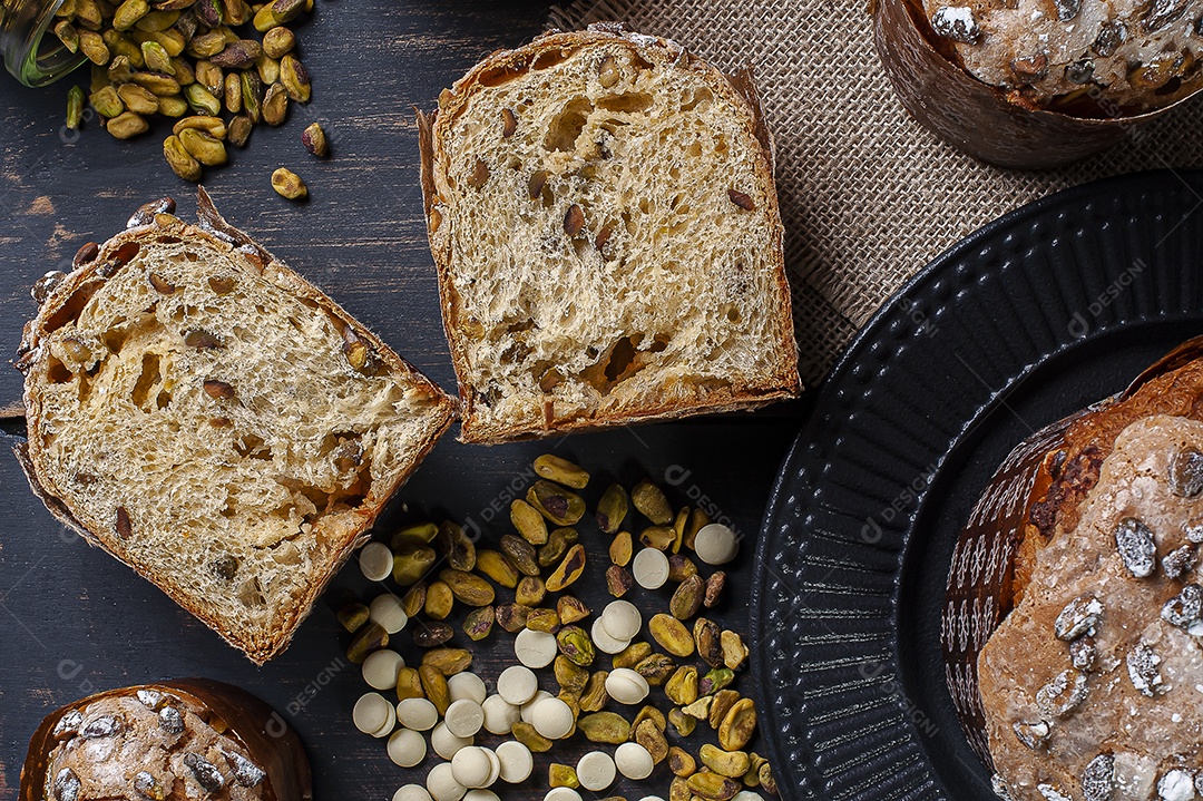 Delicioso panetone caseiro com fermentação natural