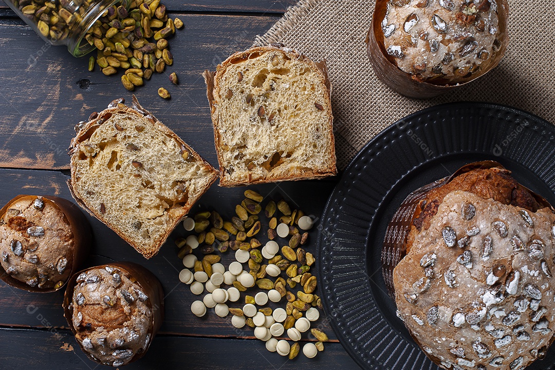 Delicioso panetone caseiro com fermentação natural