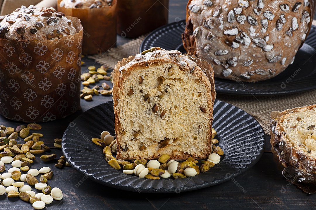 Delicioso panetone caseiro com fermentação natural