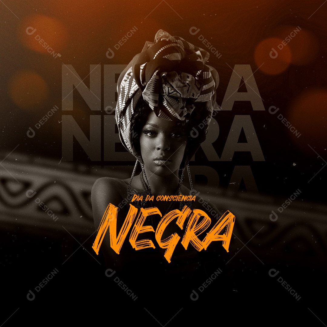 Dia da Consciência Negra 20 de Novembro Social Media PSD Editável