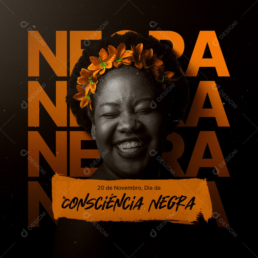Dia da Consciência Negra 20 de Novembro Social Media PSD Editável