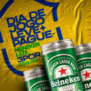 Social Media Dia de Jogo Leve + Pague - Cerveja Heineken PSD