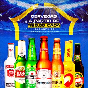 Cervejas a Partir de 6,59 Cada Cervejaria Copa Mundo Social Media PSD Editável