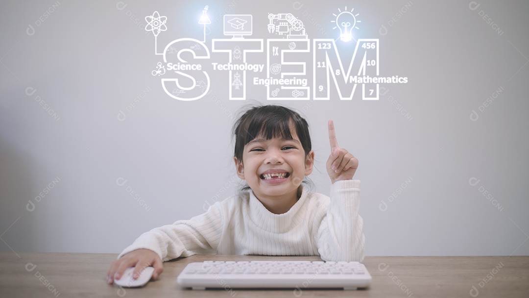 Conceito de educação STEM, STEM. Tapete de Engenharia de Ciência e Tecnologia.