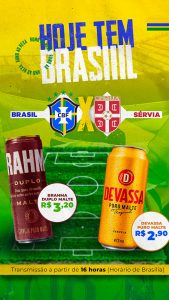 Social Media Bares Hoje Tem Cerveja Gelada Jogo de Futebol PSD Editável