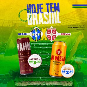 Social Media Bares Hoje Tem Cerveja Gelada Jogo de Futebol PSD Editável