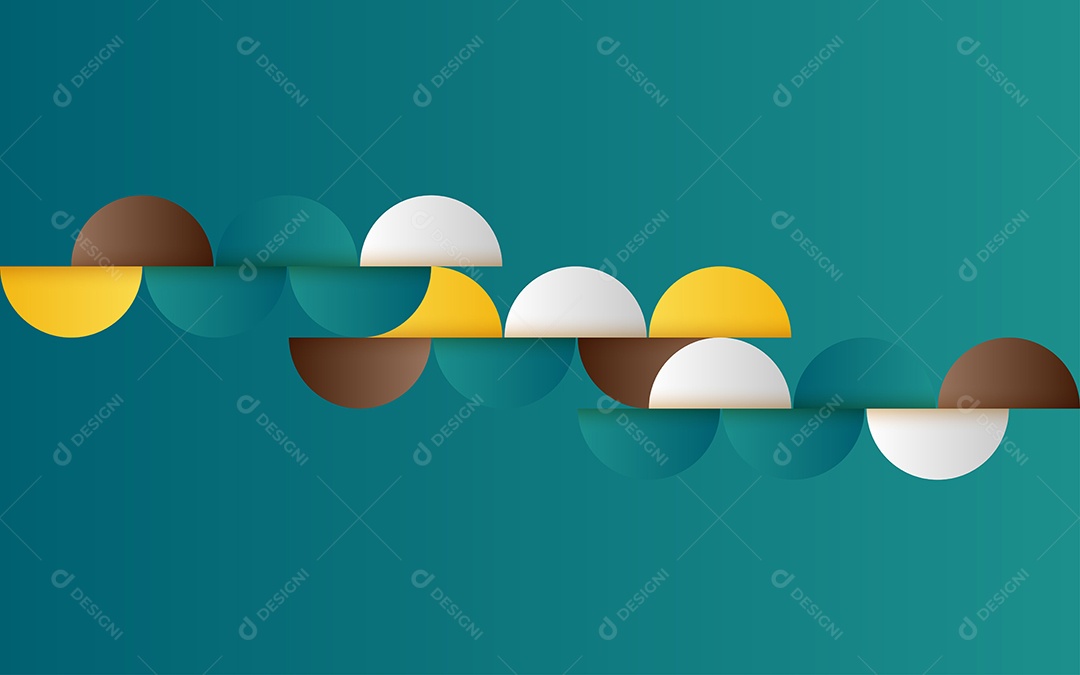 Padrão abstrato geométrico de meados do século com formas simples Vetor EPS