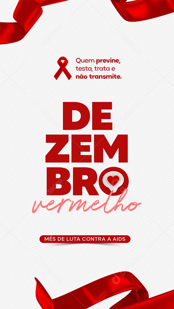 Story Dezembro Vermelho Mês De Prevenção Ao HIV e Aids Social Media PSD Editável