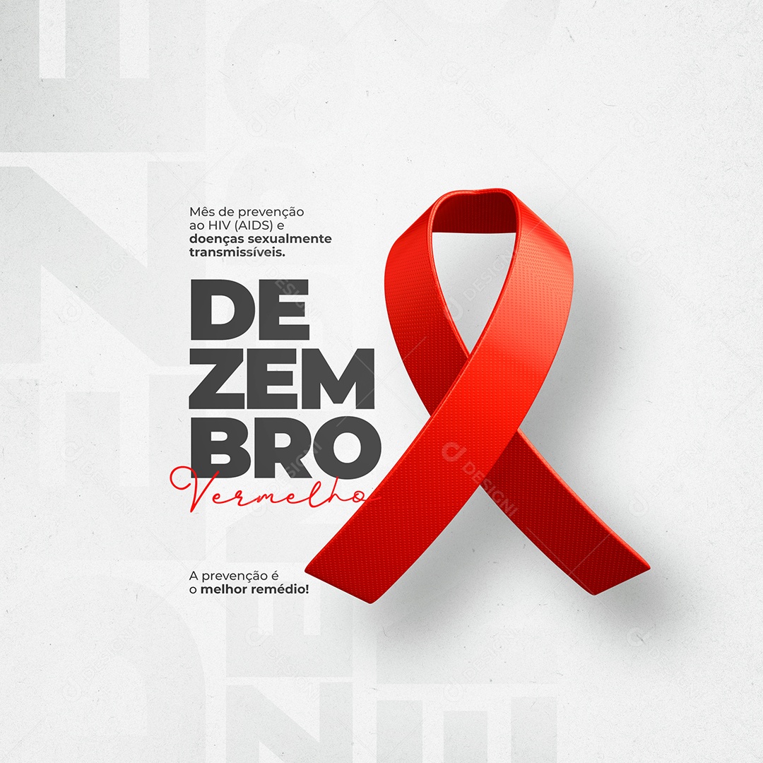 A Prevenção é o Melhor Remédio Dezembro Vermelho Social Media PSD Editável