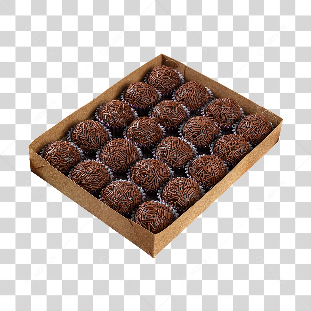 Caixa Com Brigadeiros PNG Transparente