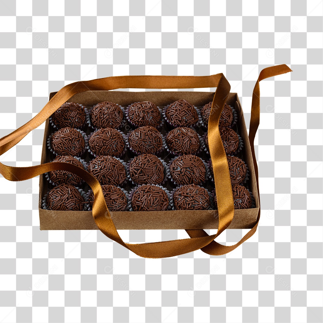 Caixa Com Brigadeiros PNG Transparente
