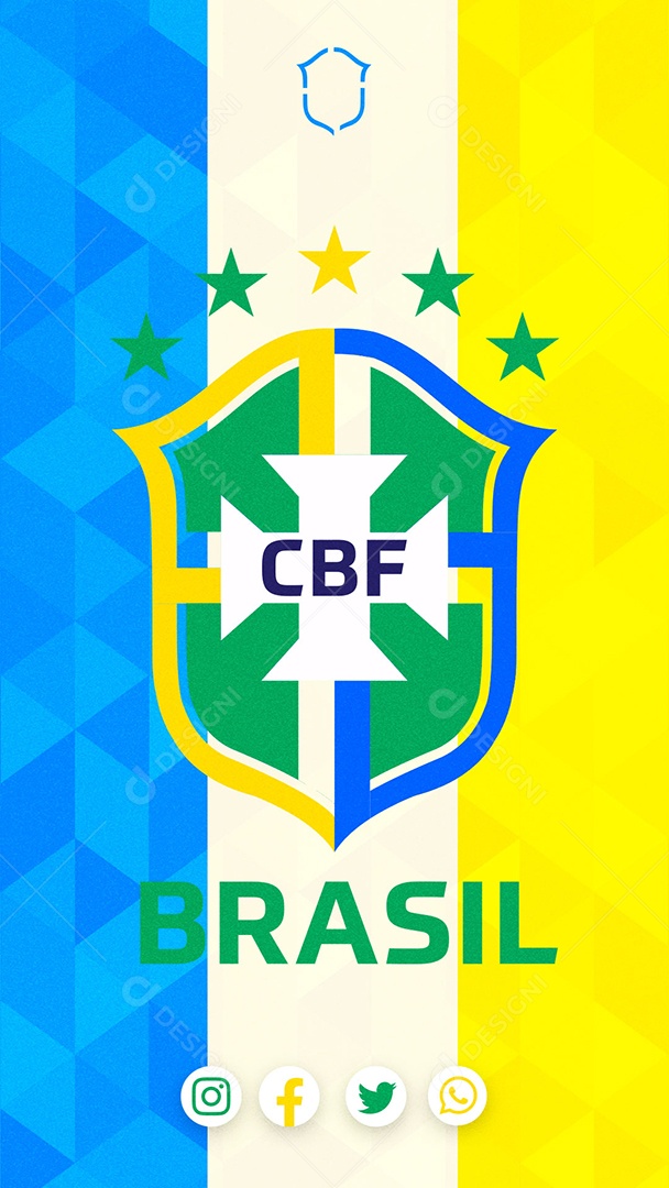 Story Social Media Copa do Mundo Verde e Amarelo Brasil Rumo ao Hexa PSD Editável