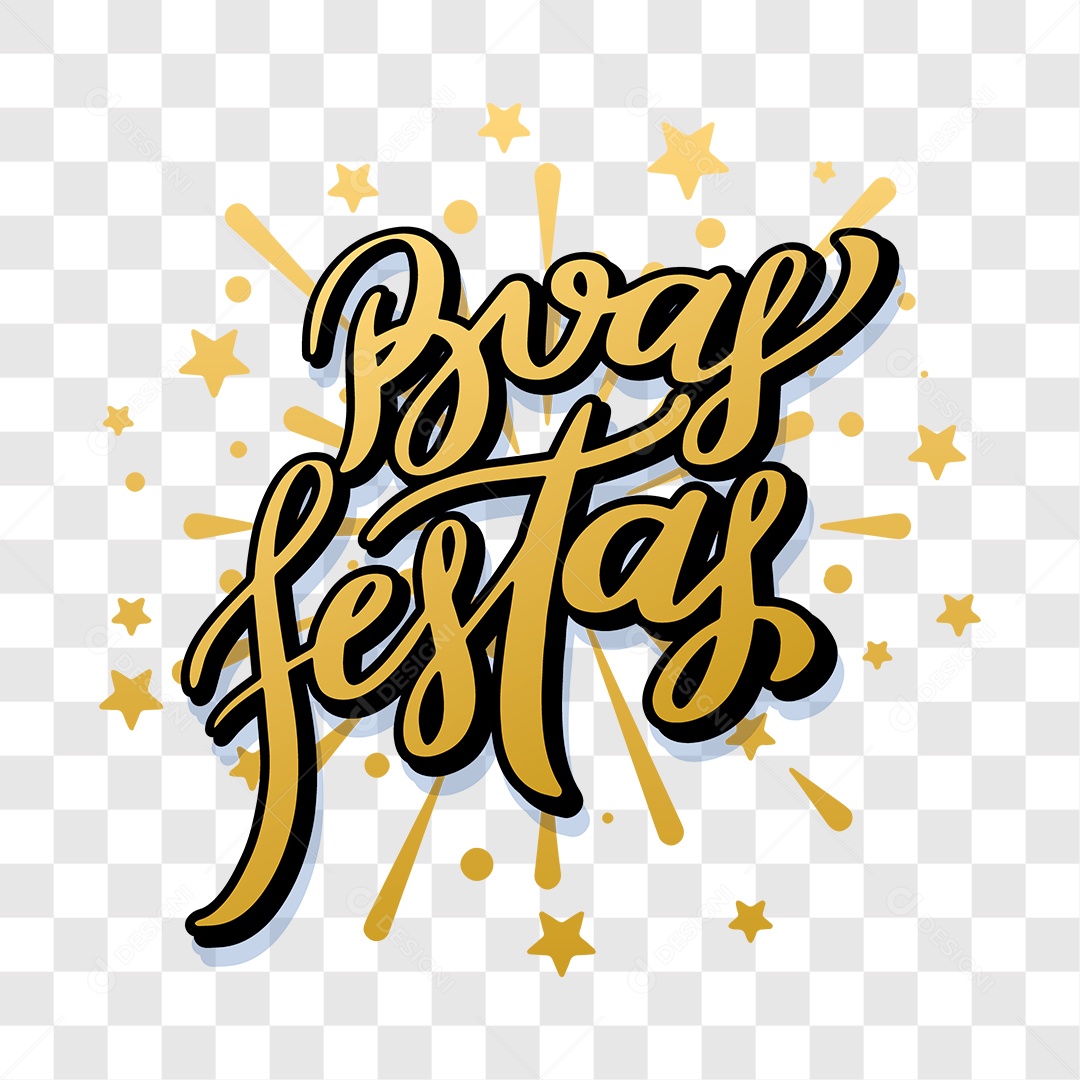 Lettering Boas Festas EPS + PNG