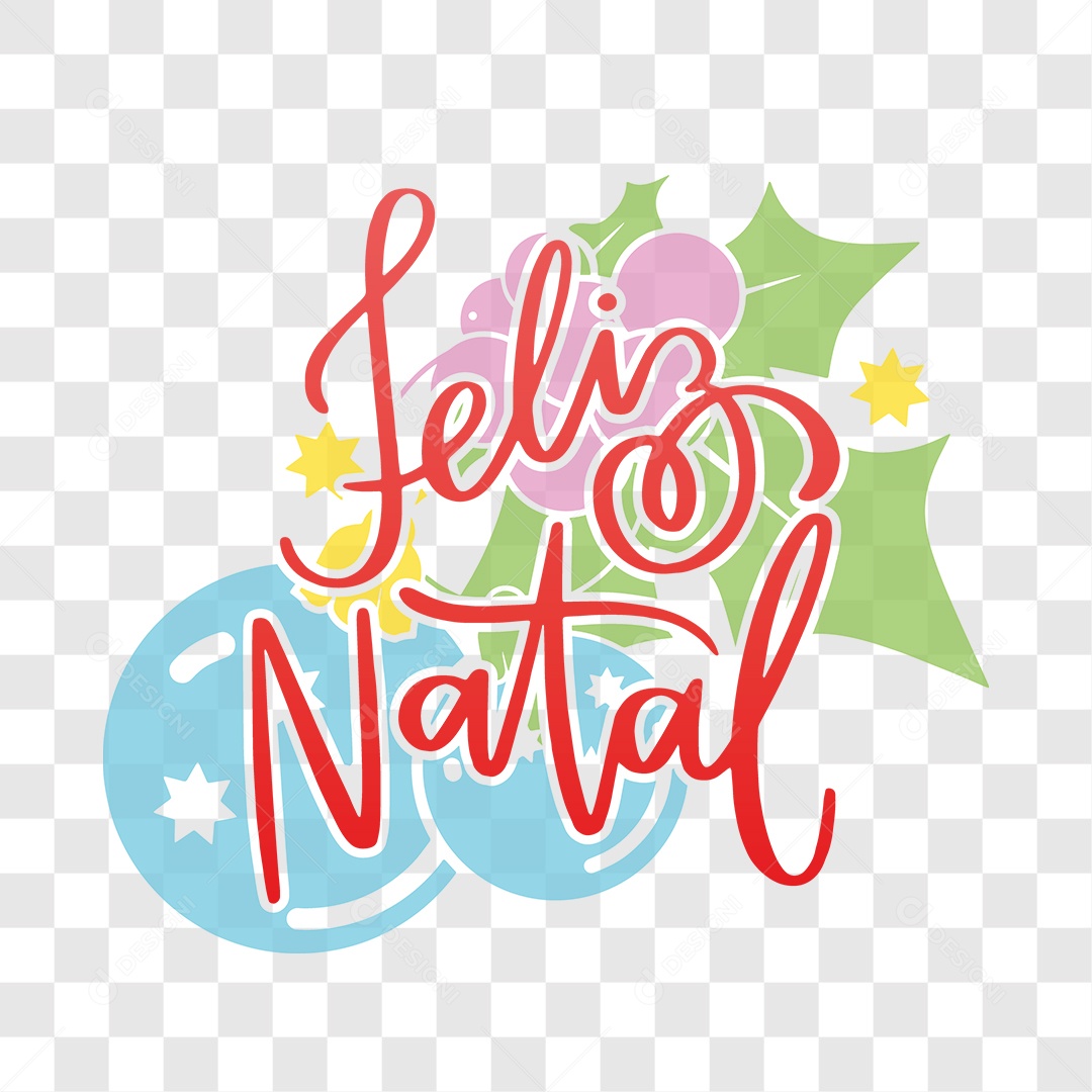 Lettering Feliz Natal EPS + PNG