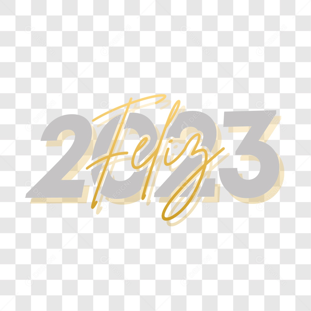 Lettering Feliz 2023 EPS + PNG