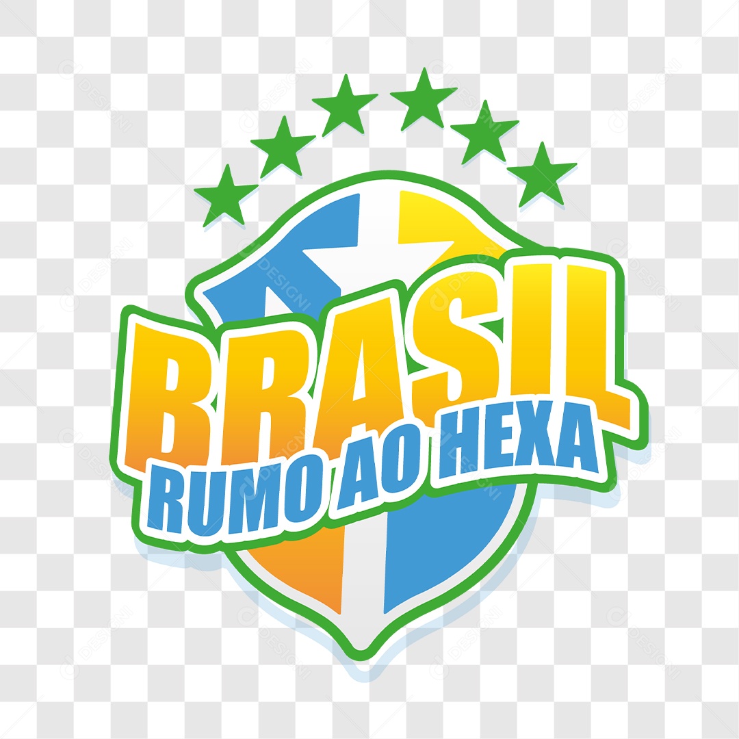 Lettering Brasil Rumo Hexa EPS + PNG