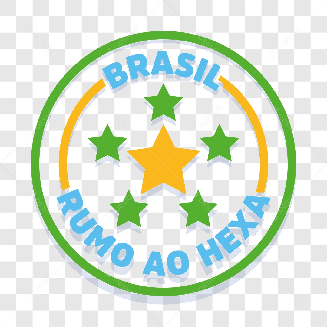 Lettering Brasil Rumo Hexa EPS + PNG