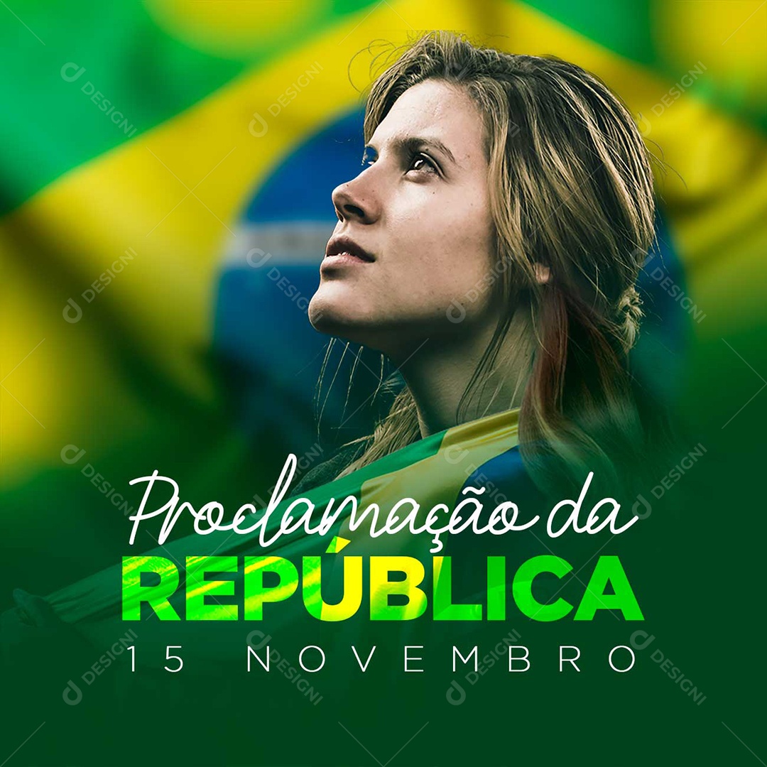 Dia Da Proclamação Da República 15 de Novembro Social Media PSD Editável