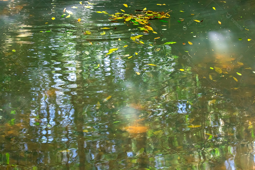 Reflexo da água do lago natural, textura do lago azul