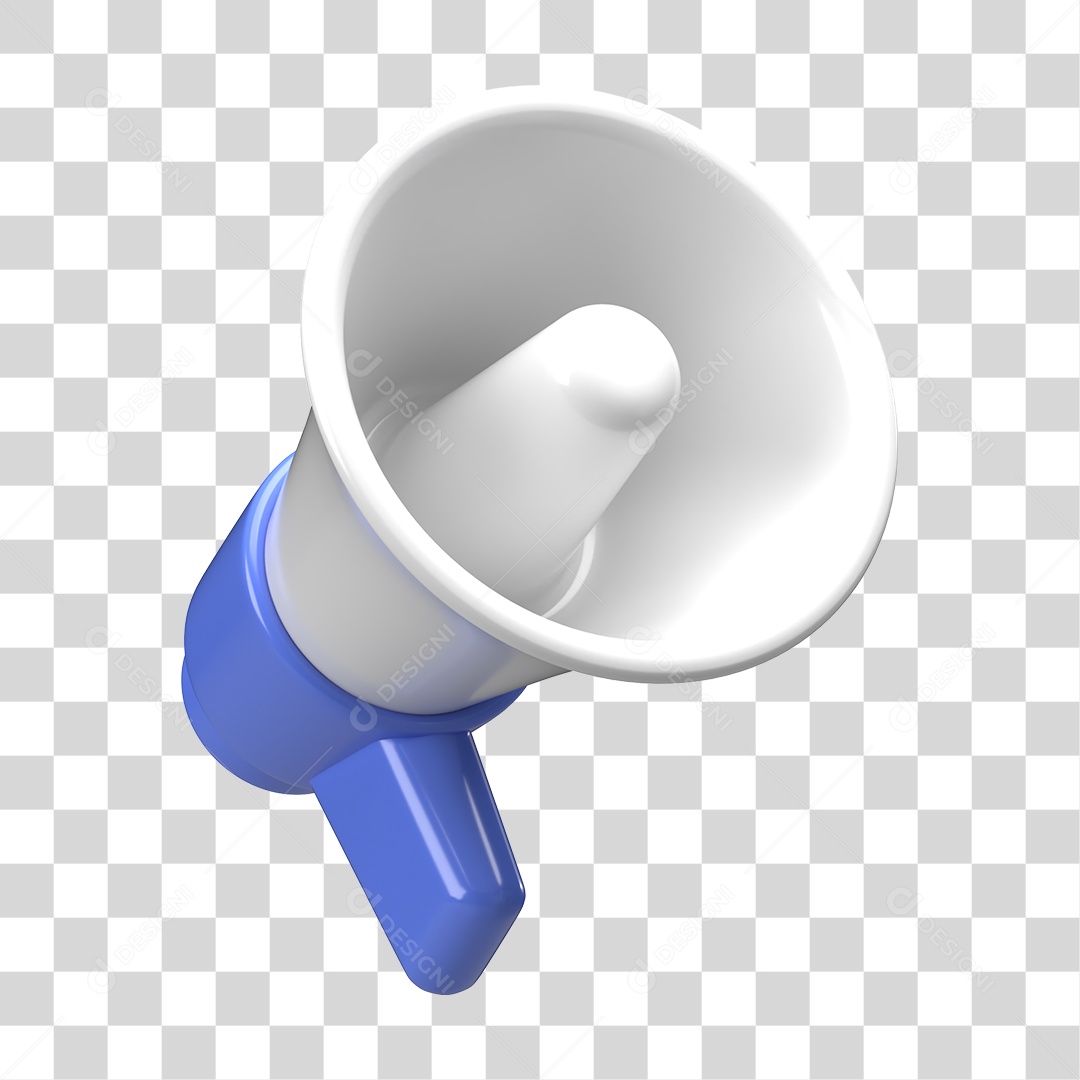 Elemento 3D Para Composição Megafone PNG Transparente