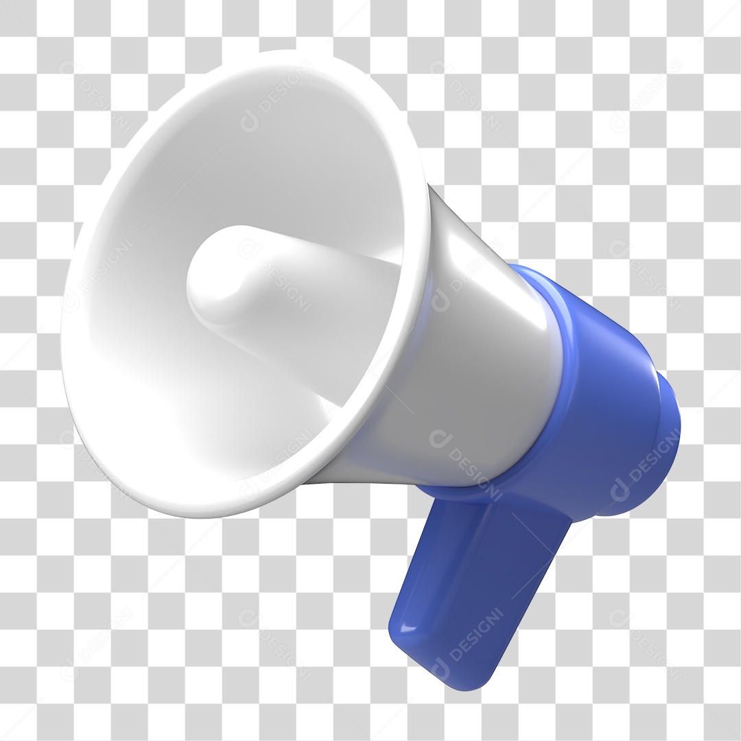 Elemento 3D Para Composição Megafone PNG Transparente