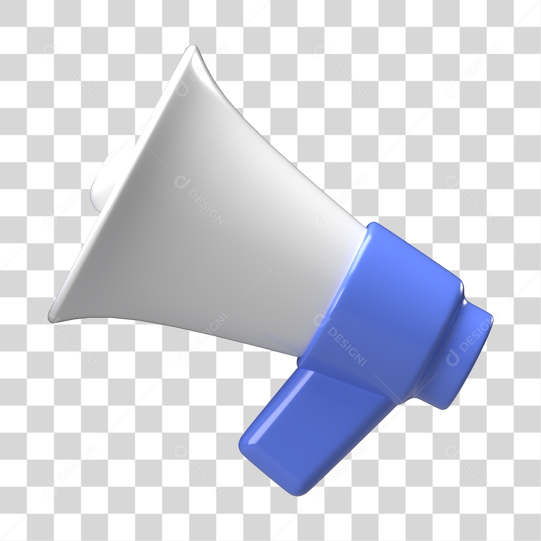 Elemento 3D Para Composição Megafone PNG Transparente