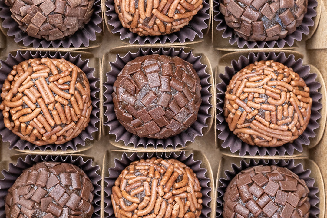 Caixinha com brigadeiros