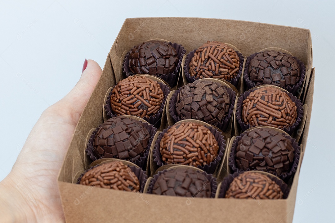 Caixinha com brigadeiros