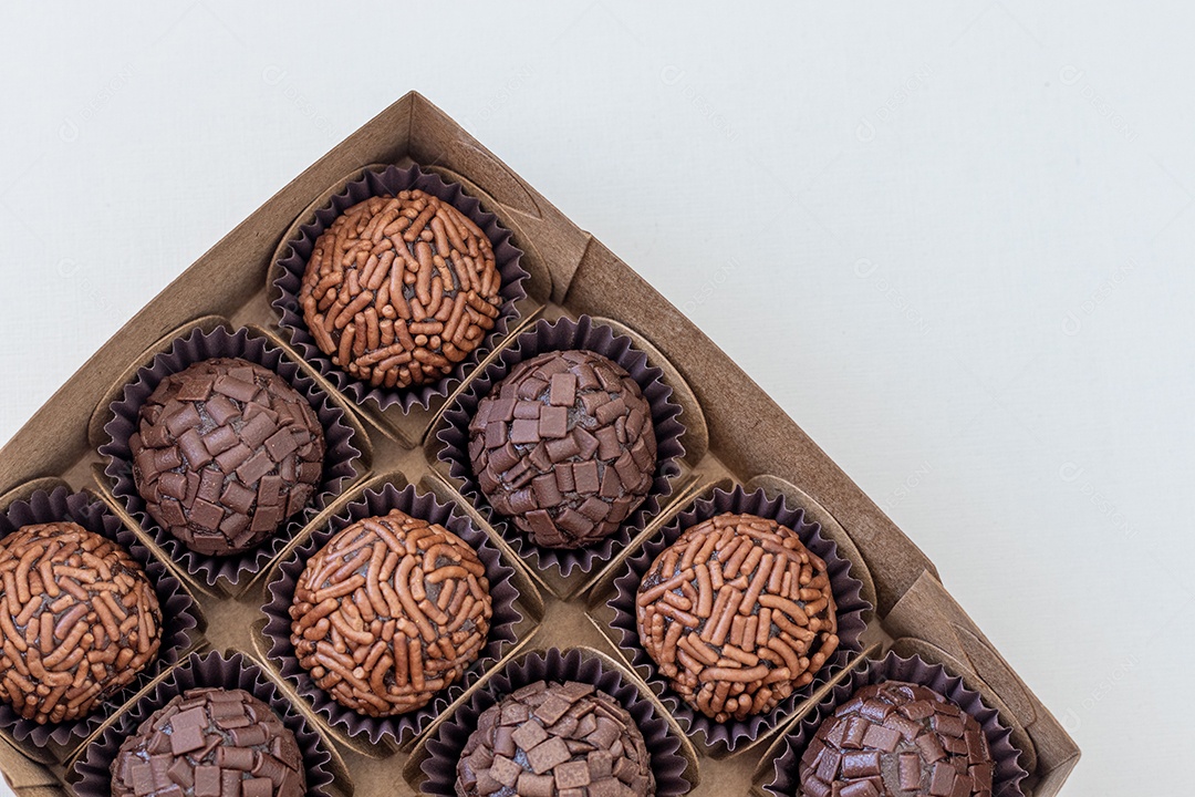 Caixinha com brigadeiros