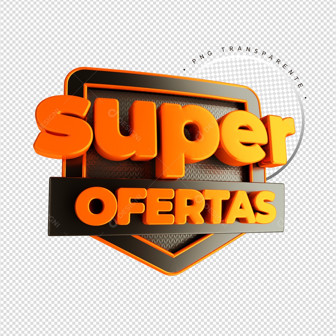 Selo 3D Super Ofertas PNG Transparente Sem Fundo