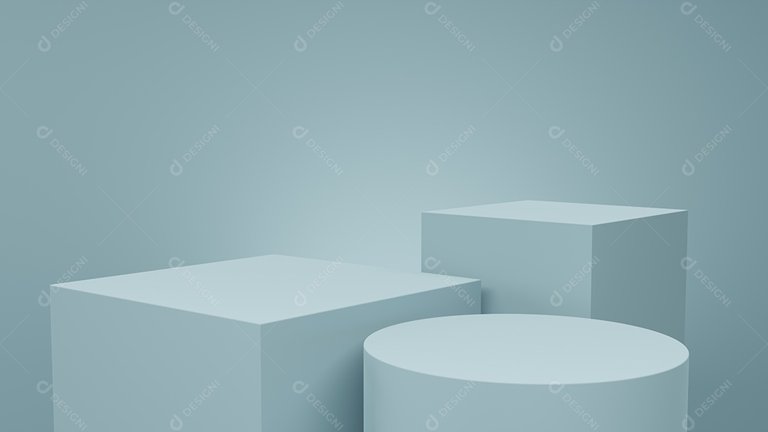 Estágio geométrico 3d premium para colocação de produtos, ilustração 3d