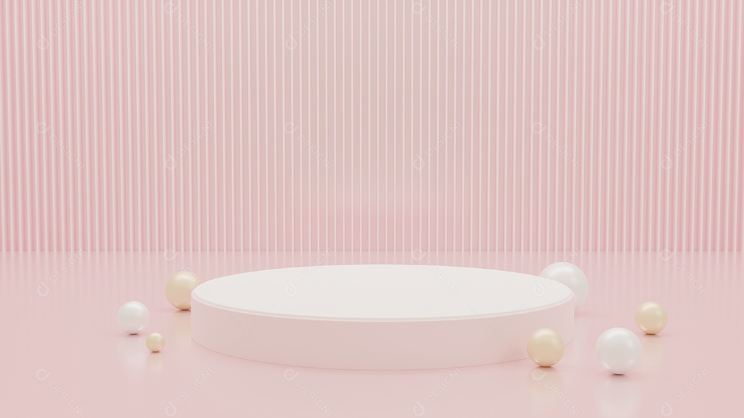 Estágio geométrico 3d premium para colocação de produtos, ilustração 3d