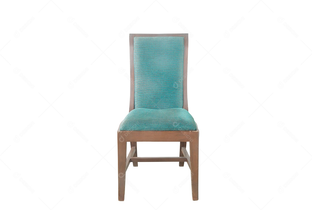 Cadeira de madeira luxuosa única servida para hóspedes em hotel isolado