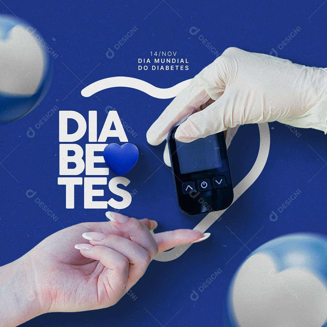 Dia Mundial do Diabete 14 de Novembro Social Media PSD Editável