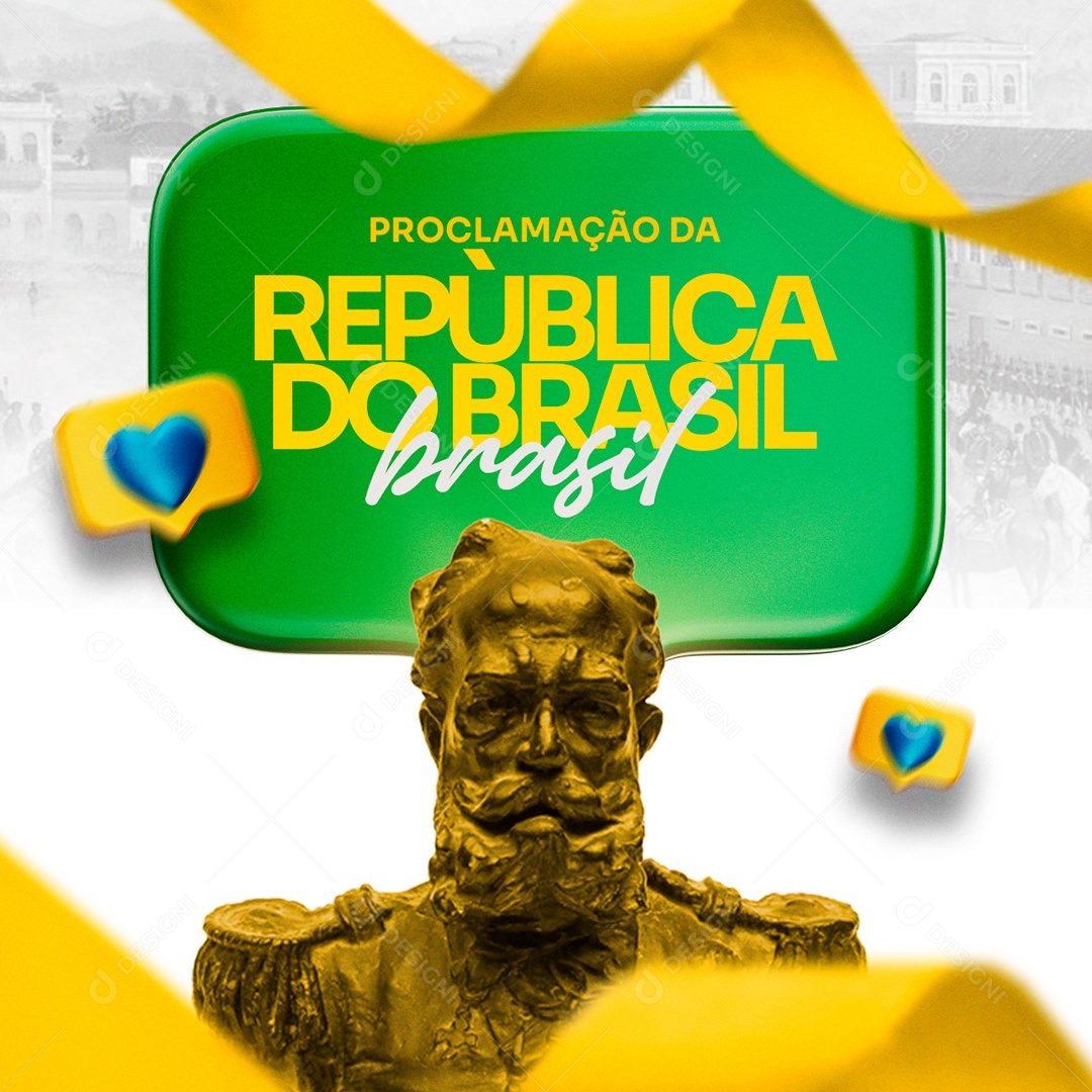 Dia Proclamação Da República 15 de Novembro Social Media PSD Editável