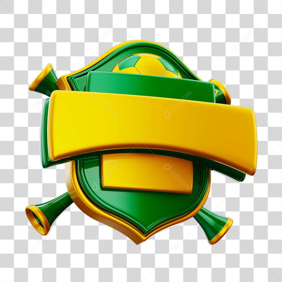 Brasão Com Cores da Bandeira Brasileira Elemento Para Composição  de Texto PNG