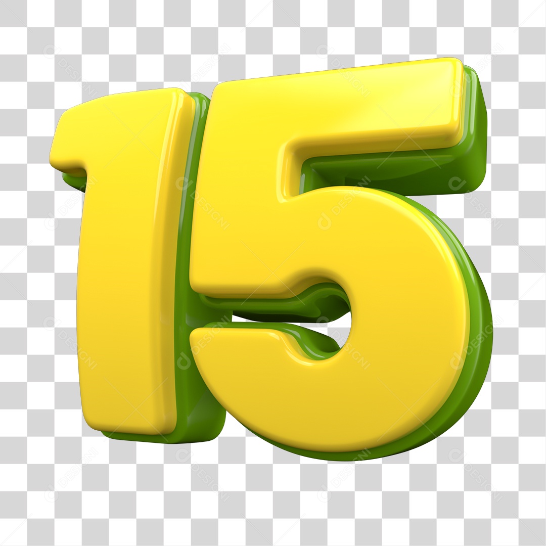 Número 15 Com Fita Verde Conceito de Dia da Proclamação Da República PNG