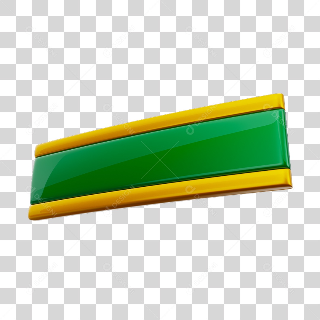 Placa Para Composição de Texto Verde e Amarelo Elemento 3D PNG