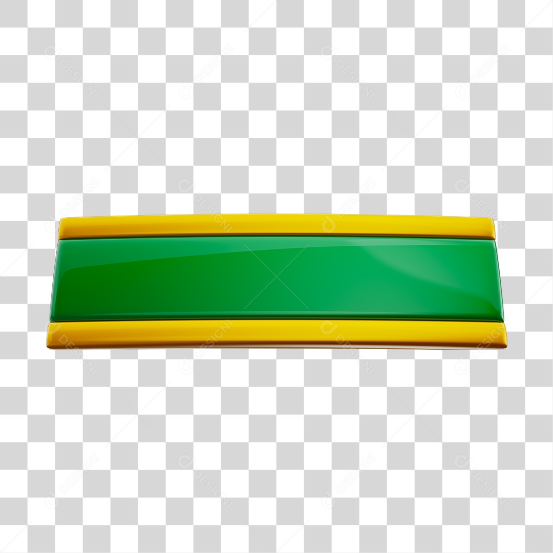 Placa Para Composição de Texto Verde e Amarelo Elemento 3D PNG