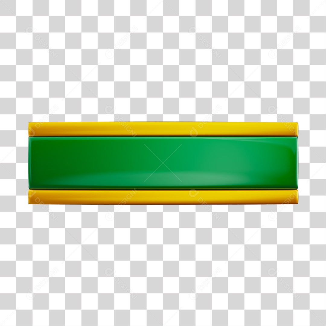 Placa Para Composição de Texto Verde e Amarelo Elemento 3D PNG