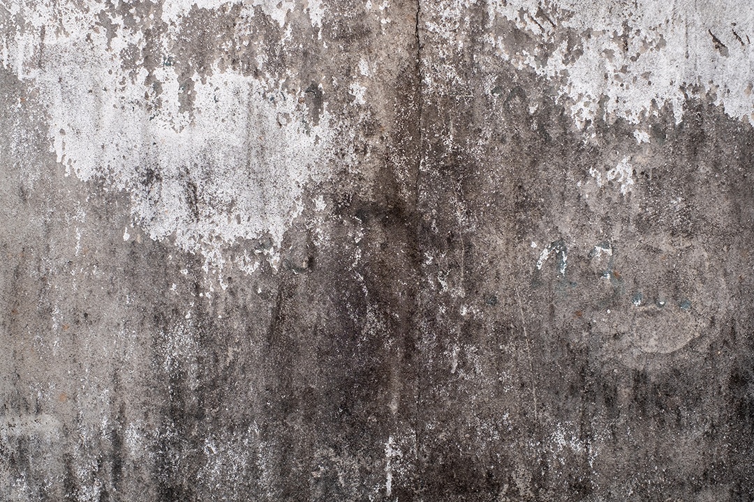 Piso de concreto antigo na cor preto e branco, cimento, quebrado, sujo, textura de fundo