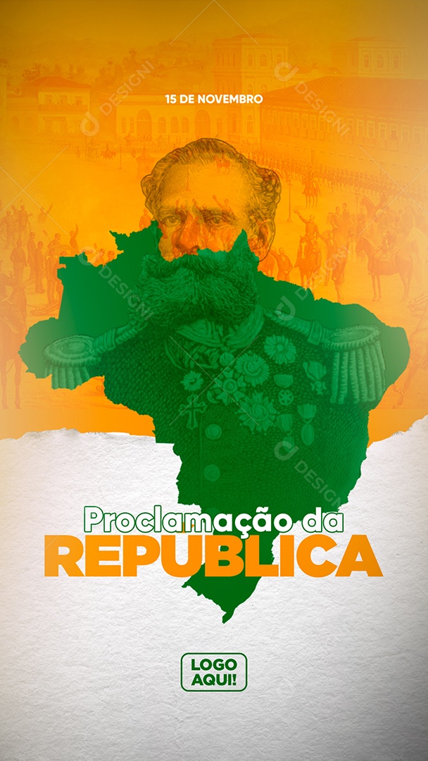 Story Dia Proclamação Da República 15 de Novembro Social Media PSD Editável