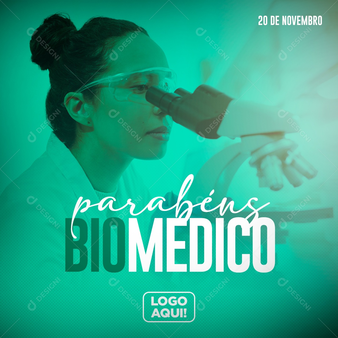 Parabéns Dia do Biomédico Social Media PSD Editável